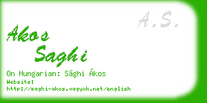 akos saghi business card
